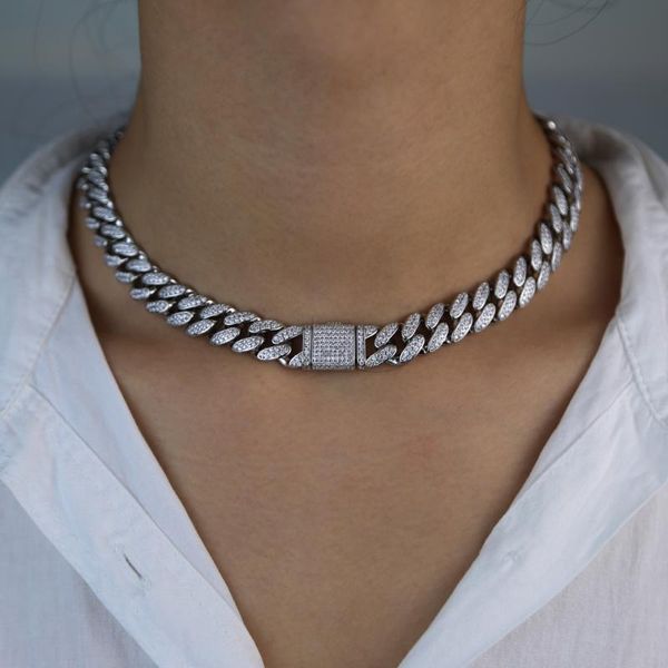 bling iced out cubic zirconia heavy cuban miami link chains necklaces for women female male hip hop street jewelry chaine homme, Silver
bling iced out cubic zirconia heavy cuban miami link chains necklaces for women female male hip hop street jewelry chaine homme, Silver