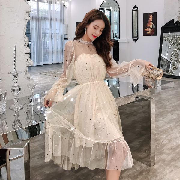 9076 #2019 spring clothing new style bronze gauze korean-style debutante-style dress, Black;gray
9076 #2019 spring clothing new style bronze gauze korean-style debutante-style dress, Black;gray