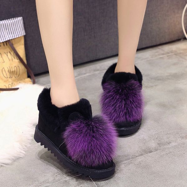 snow boots warm fur plush insole women winter boots flat heels flock ankle women shoes fur winter shoes woman, Black
snow boots warm fur plush insole women winter boots flat heels flock ankle women shoes fur winter shoes woman, Black