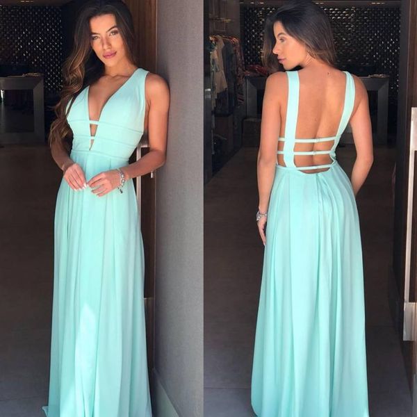 2019 latest prom dresses sky blue deep v neck charming long evening wear backless party gowns special occasion dresses, Black
2019 latest prom dresses sky blue deep v neck charming long evening wear backless party gowns special occasion dresses, Black