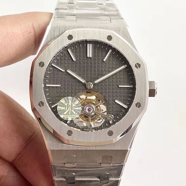 luxury tourbillion watches for man jffactory 26510 cal.2924 hand-winding mechanical watch mens 41mm royal oaks wristwatches, Slivery;brown
luxury tourbillion watches for man jffactory 26510 cal.2924 hand-winding mechanical watch mens 41mm royal oaks wristwatches, Slivery;brown
