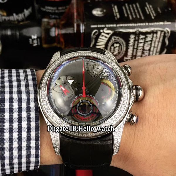 new bubble black skeleton dial miyota quartz chronogrpah mens watch diamond bezel steel case satch leather strap watches hello_watch, Slivery;brown
new bubble black skeleton dial miyota quartz chronogrpah mens watch diamond bezel steel case satch leather strap watches hello_watch, Slivery;brown