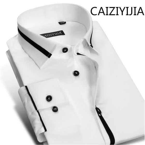caiziyijia autumn style mens cotton silm fit long sleeve dress shirts fashion black/white patchwork camisa social masculina, White;black
caiziyijia autumn style mens cotton silm fit long sleeve dress shirts fashion black/white patchwork camisa social masculina, White;black