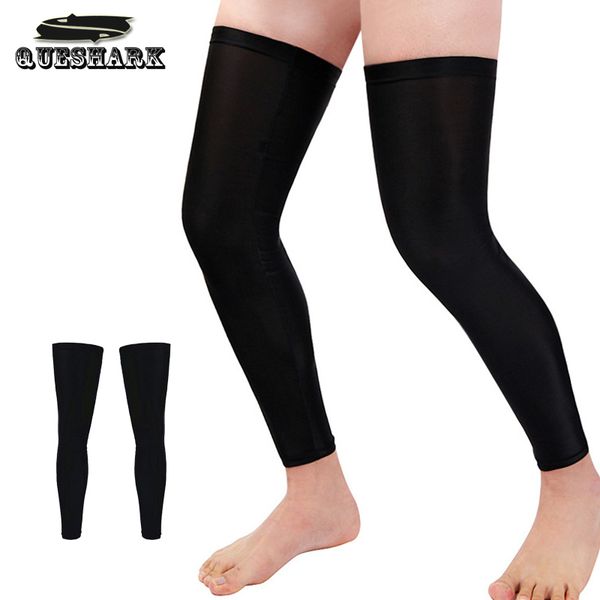 1 pair long running football basketball leg sleeve extended thigh calf support knee pads compression cycling, Black
1 pair long running football basketball leg sleeve extended thigh calf support knee pads compression cycling, Black