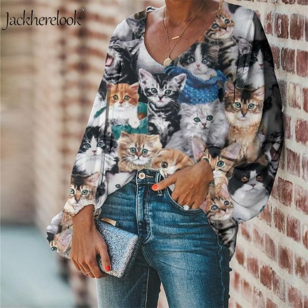 jackherelook весна лето женщины блузки милые кошки животное узор свободного покроя топы тройник свободного покроя с длинными рукавами одежда, White
jackherelook весна лето женщины блузки милые кошки животное узор свободного покроя топы тройник свободного покроя с длинными рукавами одежда, White