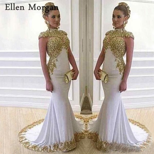 saudi arabia mermaid evening dresses 2019 lace women wear shiny high neck long cap sleeves white dubai formal prom gowns, White;black
saudi arabia mermaid evening dresses 2019 lace women wear shiny high neck long cap sleeves white dubai formal prom gowns, White;black