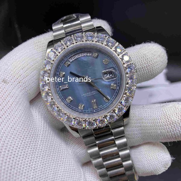 43mm prong set diamond men's wristwatch silver stainless steel blue face fashion watches automatic big diamond men watch, Slivery;brown
43mm prong set diamond men's wristwatch silver stainless steel blue face fashion watches automatic big diamond men watch, Slivery;brown