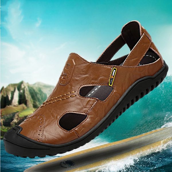 2019 summer new men's shoes genuine leather hollow breathable men casual shoes light comfortable slip-on tenis casual sandals, Black
2019 summer new men's shoes genuine leather hollow breathable men casual shoes light comfortable slip-on tenis casual sandals, Black