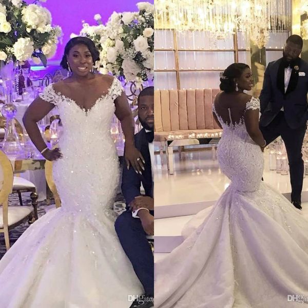 south african mermaid wedding dresses 2020 beads sequins lace appliques beads country bridal gown plus size nigerian vestido de novia, White
south african mermaid wedding dresses 2020 beads sequins lace appliques beads country bridal gown plus size nigerian vestido de novia, White
