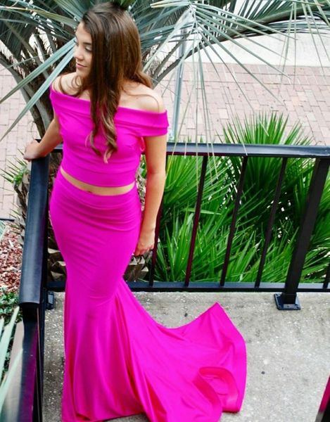 elegant off shoulder two pieces long hoit pink prom dresses with train custom made zipper back mermaid evening gowns party dress for women, Black
elegant off shoulder two pieces long hoit pink prom dresses with train custom made zipper back mermaid evening gowns party dress for women, Black