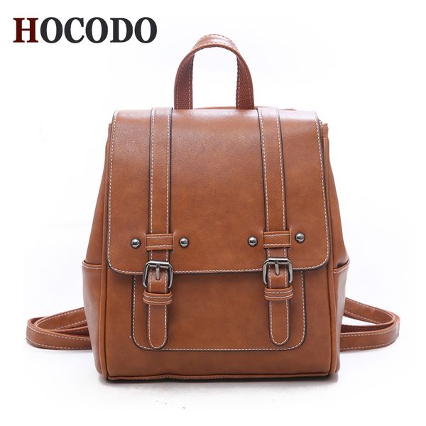 hocodo vintage pu leather women backpack fashion small backpack for teenagers mochila female double shoulder travel bag sac 2020
hocodo vintage pu leather women backpack fashion small backpack for teenagers mochila female double shoulder travel bag sac 2020