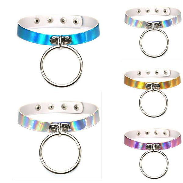 2019 new style fashion with ring torques trendy choker o collar patent leather metal cute club cool new, Silver
2019 new style fashion with ring torques trendy choker o collar patent leather metal cute club cool new, Silver