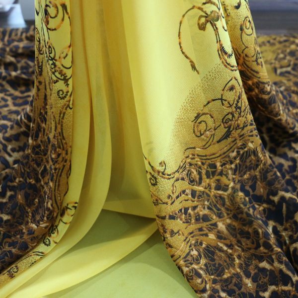 2016 new fashion african leopard print dress fabric chiffon gauze yellow, Black;white
2016 new fashion african leopard print dress fabric chiffon gauze yellow, Black;white