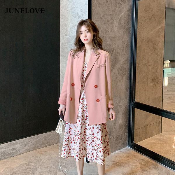 junelove women 2020 blazers jackets vintage double breasted female korean blazers casual street office lady pink outwears, White;black
junelove women 2020 blazers jackets vintage double breasted female korean blazers casual street office lady pink outwears, White;black