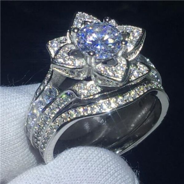 charm flower shape promise ring bridal set 925 sterling silver 5a cz engagement wedding band rings for women jewelry, Slivery;golden
charm flower shape promise ring bridal set 925 sterling silver 5a cz engagement wedding band rings for women jewelry, Slivery;golden