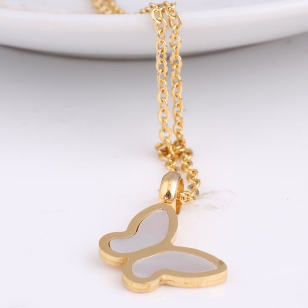 fashion-european and american style ladies necklace butterfly pendant gold-plated necklace inlaid shell stainless steel jewelry necklace, Silver
fashion-european and american style ladies necklace butterfly pendant gold-plated necklace inlaid shell stainless steel jewelry necklace, Silver