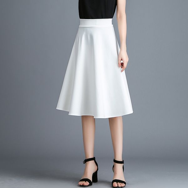 summer autumn fashion women's high waist pleated solid color half length elastic skirt elegant office lady black white skirts
summer autumn fashion women's high waist pleated solid color half length elastic skirt elegant office lady black white skirts