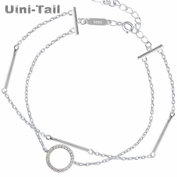 uini-tail new 925 sterling silver simple design circle shiny double bracelet personality fashion trend jewelry, Black
uini-tail new 925 sterling silver simple design circle shiny double bracelet personality fashion trend jewelry, Black