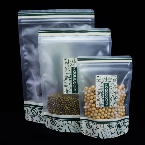 resealing bag 100pcs matte transparent stand up zip lock bags with green printed, plastic pouch zipper grip seal beef jerky pack
resealing bag 100pcs matte transparent stand up zip lock bags with green printed, plastic pouch zipper grip seal beef jerky pack