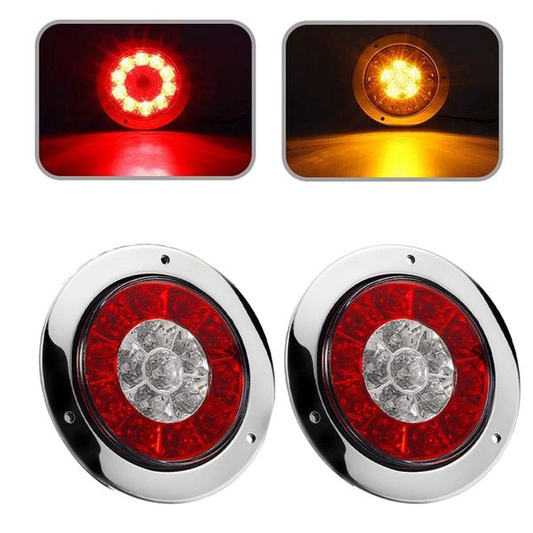 2pcs 4 inch round truck trailer led tail sbrake lights red and amber parking turn signal lights for truck,rv,trailers,camper
2pcs 4 inch round truck trailer led tail sbrake lights red and amber parking turn signal lights for truck,rv,trailers,camper