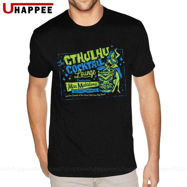 custom cthulhu cocktails tshirt mens xxxl short sleeved white crew tees shirt, White;black