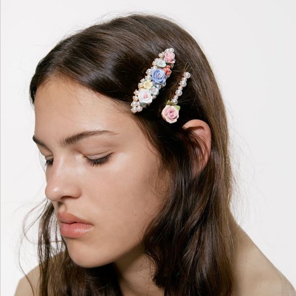 3 pcs/set korea gold metal hairpin colorful acrylic flower beads hair clips resin rhinestone hairgrip barette for women jewelry, Golden;white
3 pcs/set korea gold metal hairpin colorful acrylic flower beads hair clips resin rhinestone hairgrip barette for women jewelry, Golden;white