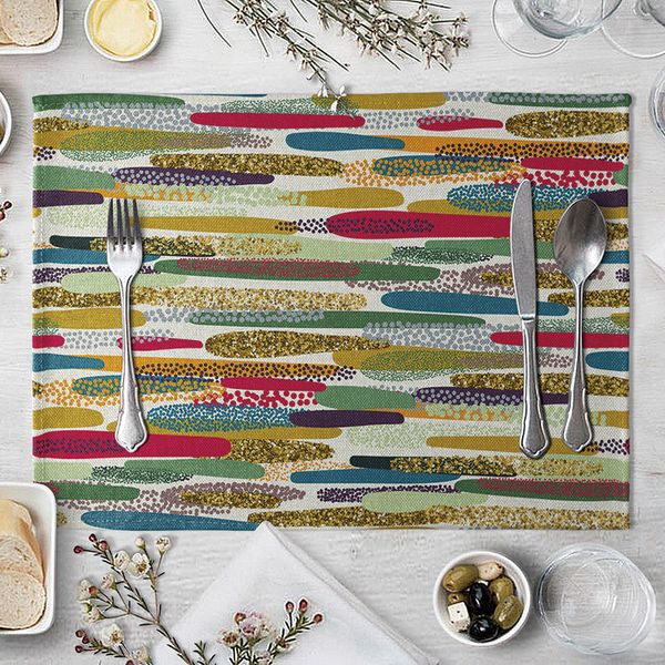 creative graffiti table mat colorful stripes mat kitchen table cup placemats eco-friendly party decorations
creative graffiti table mat colorful stripes mat kitchen table cup placemats eco-friendly party decorations