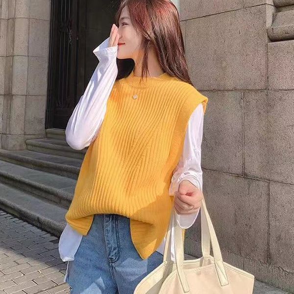 armor edgy women's sweater korean version of the college wind sleeveless knit sweater 2019 new autumn knitted vest wearing, Black;white
armor edgy women's sweater korean version of the college wind sleeveless knit sweater 2019 new autumn knitted vest wearing, Black;white