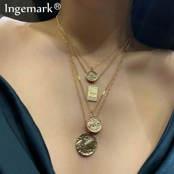ingemark vintage coin pendant choker necklace collar punk multi layered long chain clavicle necklace women jewelry, Silver
ingemark vintage coin pendant choker necklace collar punk multi layered long chain clavicle necklace women jewelry, Silver