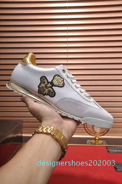 mens fashion low leather sneakers luxurious designer bees and crown emblished causal shoes size euro 38-45 d03, Black
mens fashion low leather sneakers luxurious designer bees and crown emblished causal shoes size euro 38-45 d03, Black