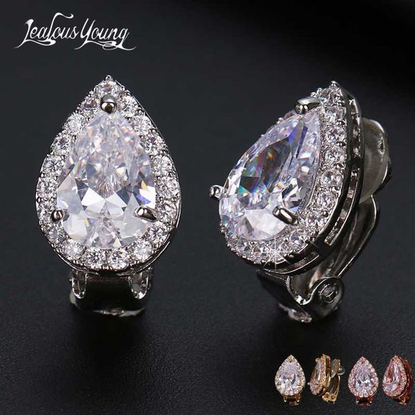 fashion pear cubic zircon clip earrings with shinning crystal white gold color ear cuff bridal wedding earrings jewelry aretes, Silver
fashion pear cubic zircon clip earrings with shinning crystal white gold color ear cuff bridal wedding earrings jewelry aretes, Silver
