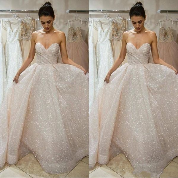 2019 new simple white sequin sweetheart a-line wedding dresses sleeveless backless floor length plus size bridal gowns custom made
2019 new simple white sequin sweetheart a-line wedding dresses sleeveless backless floor length plus size bridal gowns custom made