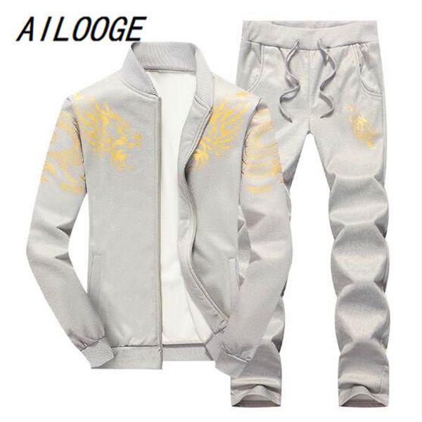 ailooge zipper jacket+pant set 2018 casual men sporting suit hoodie men's tracksuit sweatshirt male two pieces set, Gray
ailooge zipper jacket+pant set 2018 casual men sporting suit hoodie men's tracksuit sweatshirt male two pieces set, Gray