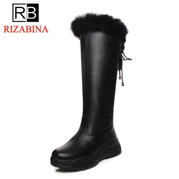 rizabina women wedge knee high boots winter plush fur warm shoes woman lace up platform shoes fashion snow boots size 34-43, Black
rizabina women wedge knee high boots winter plush fur warm shoes woman lace up platform shoes fashion snow boots size 34-43, Black