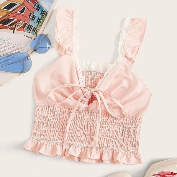 off shoulder women's blouse women's summer lace sleeveless ruffle strap tie neck cute cami tank blouse, White
off shoulder women's blouse women's summer lace sleeveless ruffle strap tie neck cute cami tank blouse, White