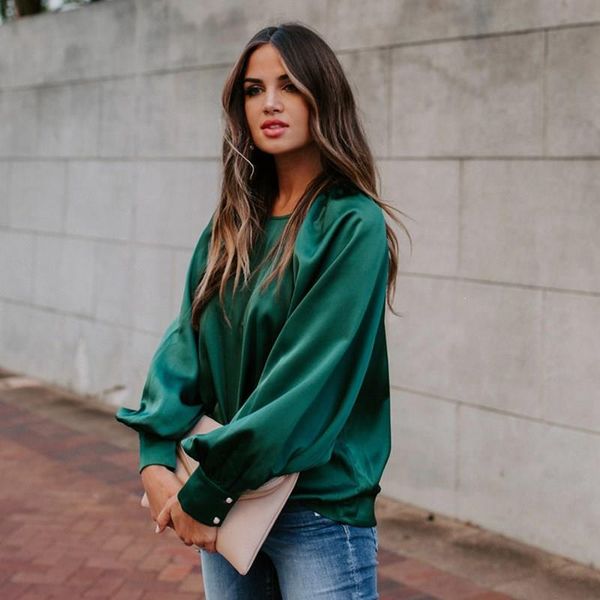 puff sleeve o neck party satin blouse casual women autumn winter elegant office long sleeve silk blouse shirt ladies, White
puff sleeve o neck party satin blouse casual women autumn winter elegant office long sleeve silk blouse shirt ladies, White