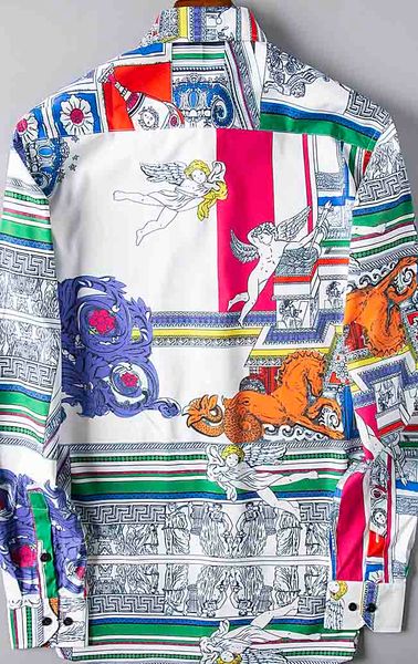 mens shirt summer thin breathable shirts medusa printed tshirt stitching various patterns tee explosive long sleeve button cardigan, White;black
mens shirt summer thin breathable shirts medusa printed tshirt stitching various patterns tee explosive long sleeve button cardigan, White;black