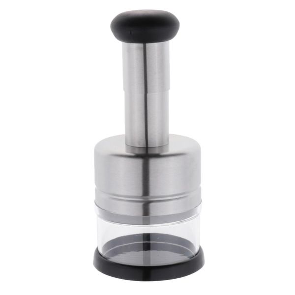 manual chopper garlic press with container for spices and fruits 
manual chopper garlic press with container for spices and fruits