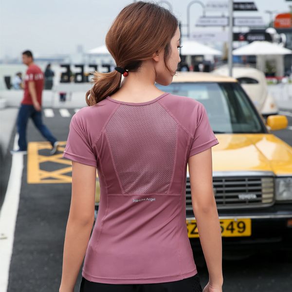 women sport t shirts slim fit short sleeve yoga air mesh shirt sport wear, White;red
women sport t shirts slim fit short sleeve yoga air mesh shirt sport wear, White;red