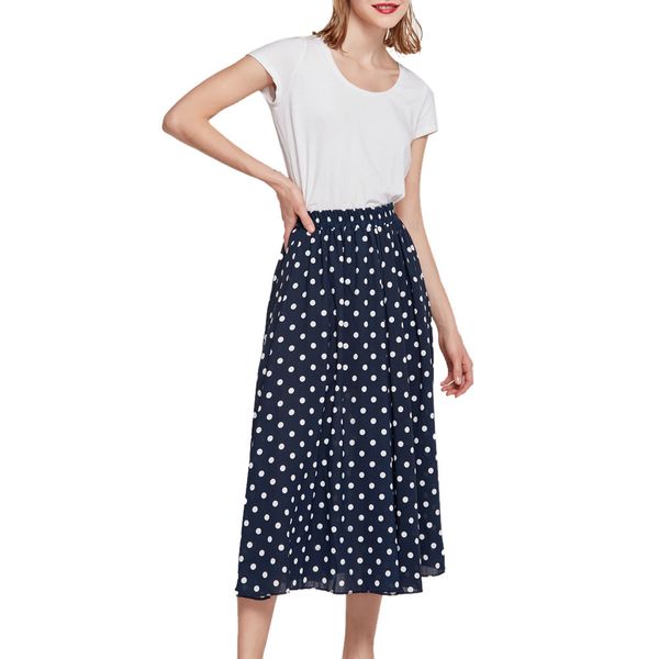 summer bohemian polka dotted one-piece sashes long wrap skirts side split ruffled a-line chiffon beach ankle long skirts, Black
summer bohemian polka dotted one-piece sashes long wrap skirts side split ruffled a-line chiffon beach ankle long skirts, Black