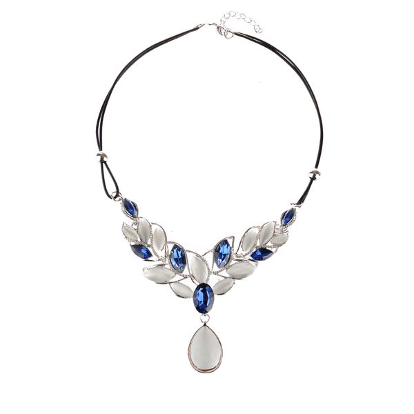 fashion jewelry women's cat eye pendant necklace crystal rhinestone elegant simple double rope necklace s369, Silver
fashion jewelry women's cat eye pendant necklace crystal rhinestone elegant simple double rope necklace s369, Silver