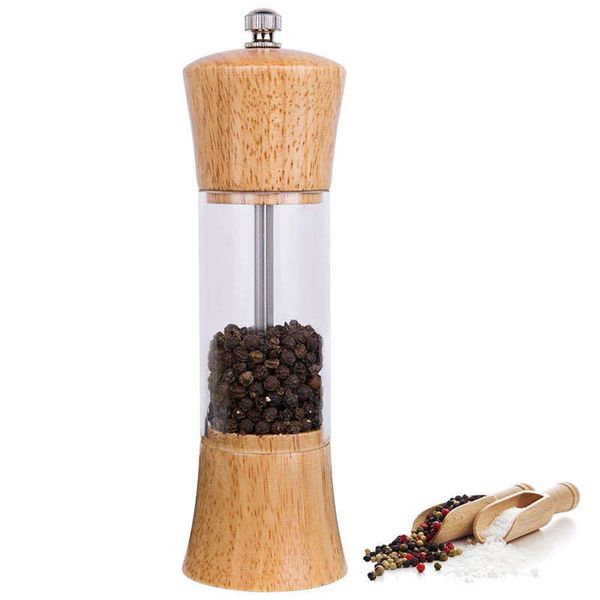 pepper grinder wood body clear acrylic window manual pepper mill with ceramic rotor adjustable coarseness pepper salt shaker(1 p
pepper grinder wood body clear acrylic window manual pepper mill with ceramic rotor adjustable coarseness pepper salt shaker(1 p