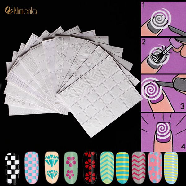 12 style/set nail stickers diy hollow stencil guide french geometry stripe swirls nail art vinyls strip template decal kit tools, Black
12 style/set nail stickers diy hollow stencil guide french geometry stripe swirls nail art vinyls strip template decal kit tools, Black