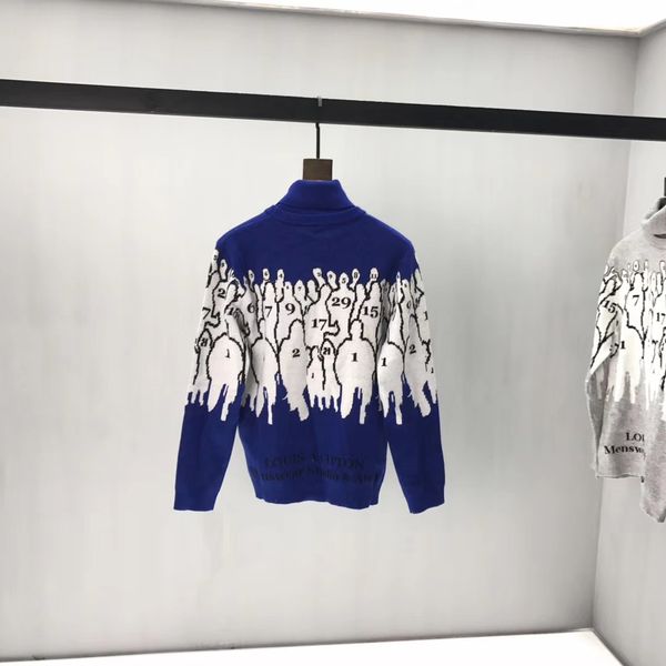men's turtleneck sweater ladies sweater digital jacquard sweaters2019 couple models fashion wild autumn and winter new men's cloth, White;black
men's turtleneck sweater ladies sweater digital jacquard sweaters2019 couple models fashion wild autumn and winter new men's cloth, White;black