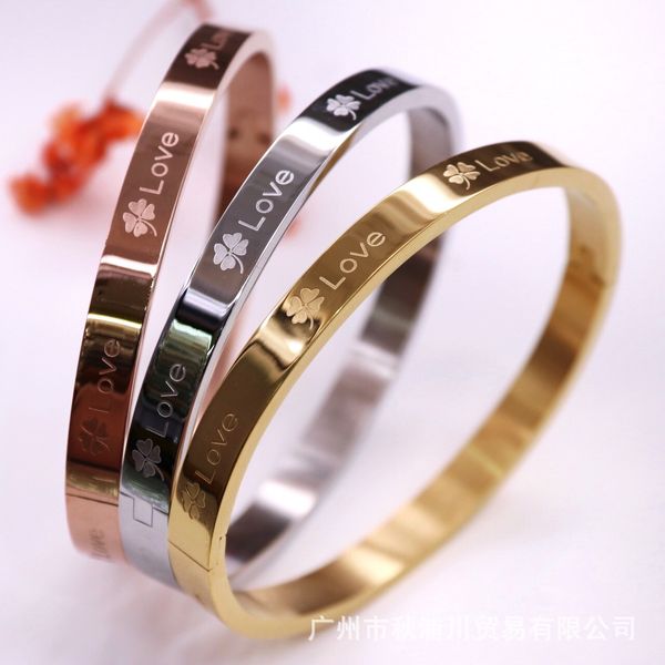 qpc титана стали браслет день подарков способа горячий продавать ювелирные изделия четыре листьев травы браслет пара подарок валентина, White
qpc титана стали браслет день подарков способа горячий продавать ювелирные изделия четыре листьев травы браслет пара подарок валентина, White