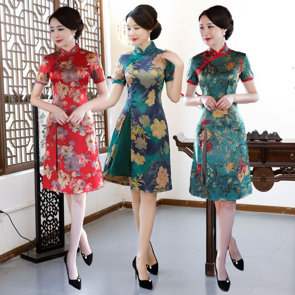 new arrival green chinese women's elegant print flower qipao classic slim dress cheongsam aodai dress clothing size -xxxl, Red
new arrival green chinese women's elegant print flower qipao classic slim dress cheongsam aodai dress clothing size -xxxl, Red