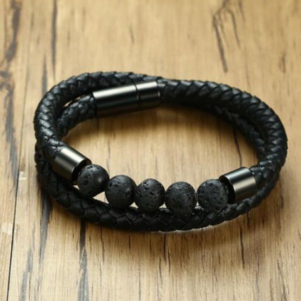 new stainless steel 44cm/38cm volcanic stone microfiber leather double circle black rope natural health style men's gift
new stainless steel 44cm/38cm volcanic stone microfiber leather double circle black rope natural health style men's gift