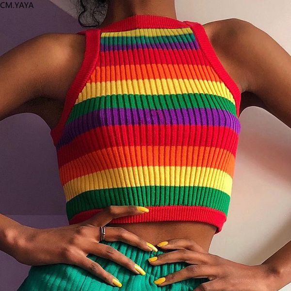 2019 new winter autumn women slash neck rainbow stripes sleeveless knitted sweater tank crop blouse smock outwear gl93386, White;black
2019 new winter autumn women slash neck rainbow stripes sleeveless knitted sweater tank crop blouse smock outwear gl93386, White;black
