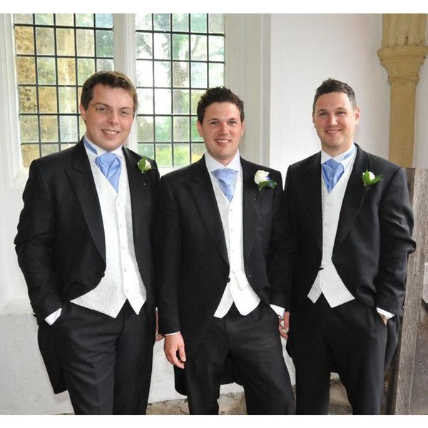 classic grooms tailcoats black notched lapel wedding suits for men 3 pieces formal men wedding suits (jacket+pant+ vest) a066, White;black
classic grooms tailcoats black notched lapel wedding suits for men 3 pieces formal men wedding suits (jacket+pant+ vest) a066, White;black