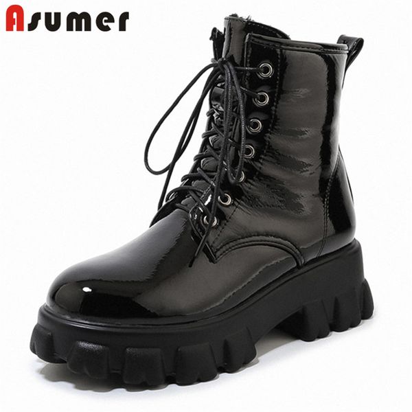 asumer 2020 big size 46 ankle boots women round toe autumn winter flat platform boots lace up fashion cool punk shoes woman, Black
asumer 2020 big size 46 ankle boots women round toe autumn winter flat platform boots lace up fashion cool punk shoes woman, Black